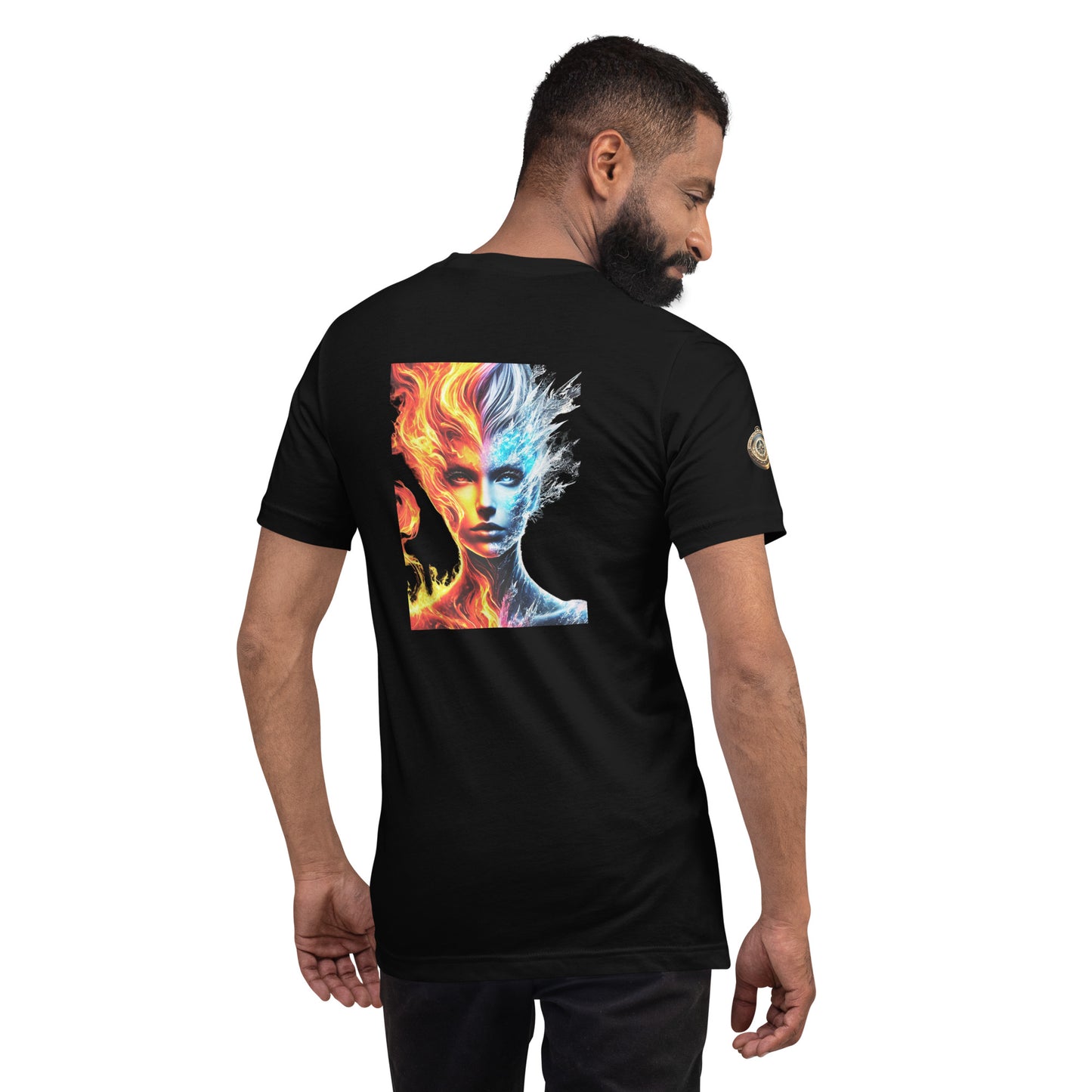 "Fire and Ice – Elemental Contrast T-Shirt"