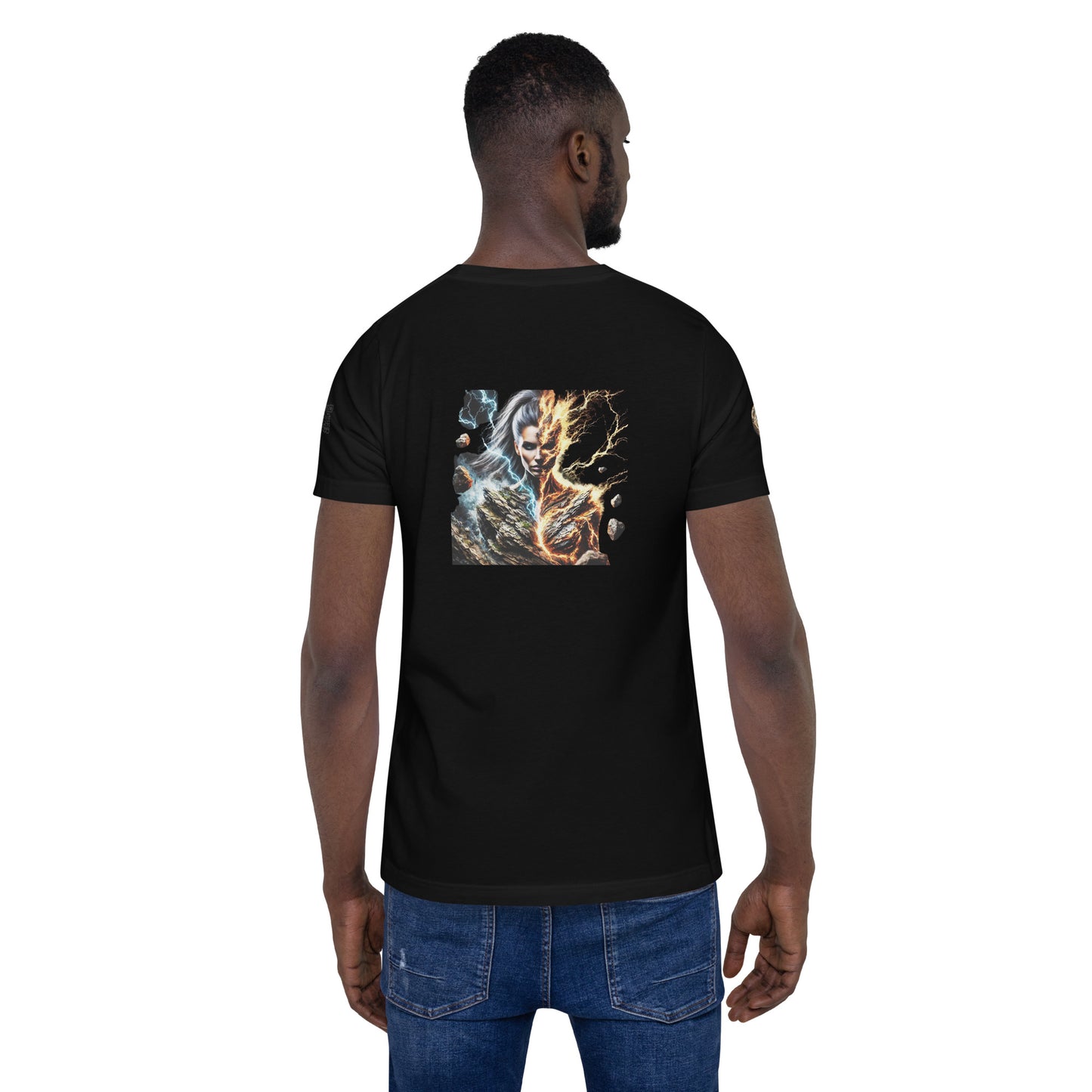 "Elemental Fury – Lightning and Lava Power T-Shirt"