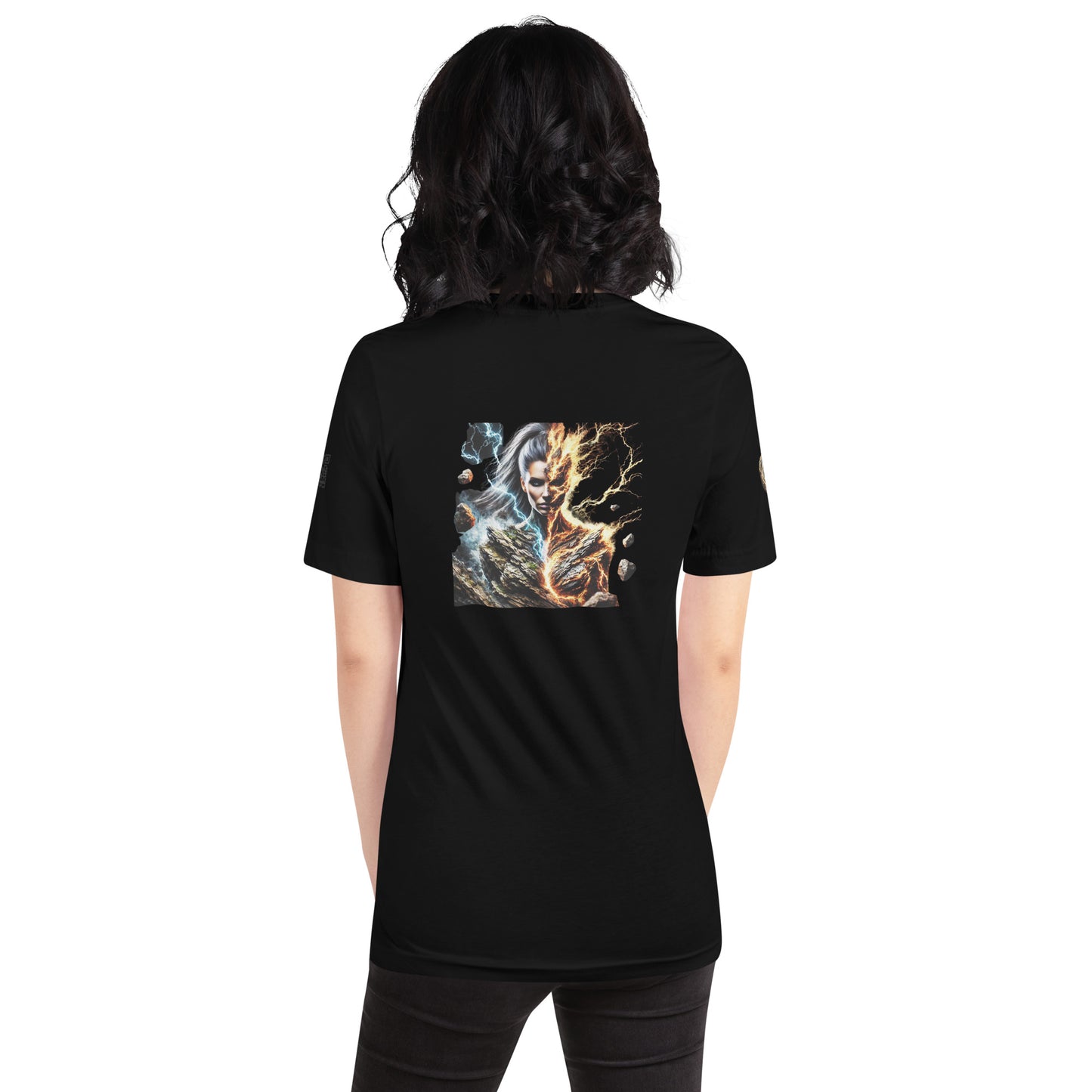 "Elemental Fury – Lightning and Lava Power T-Shirt"