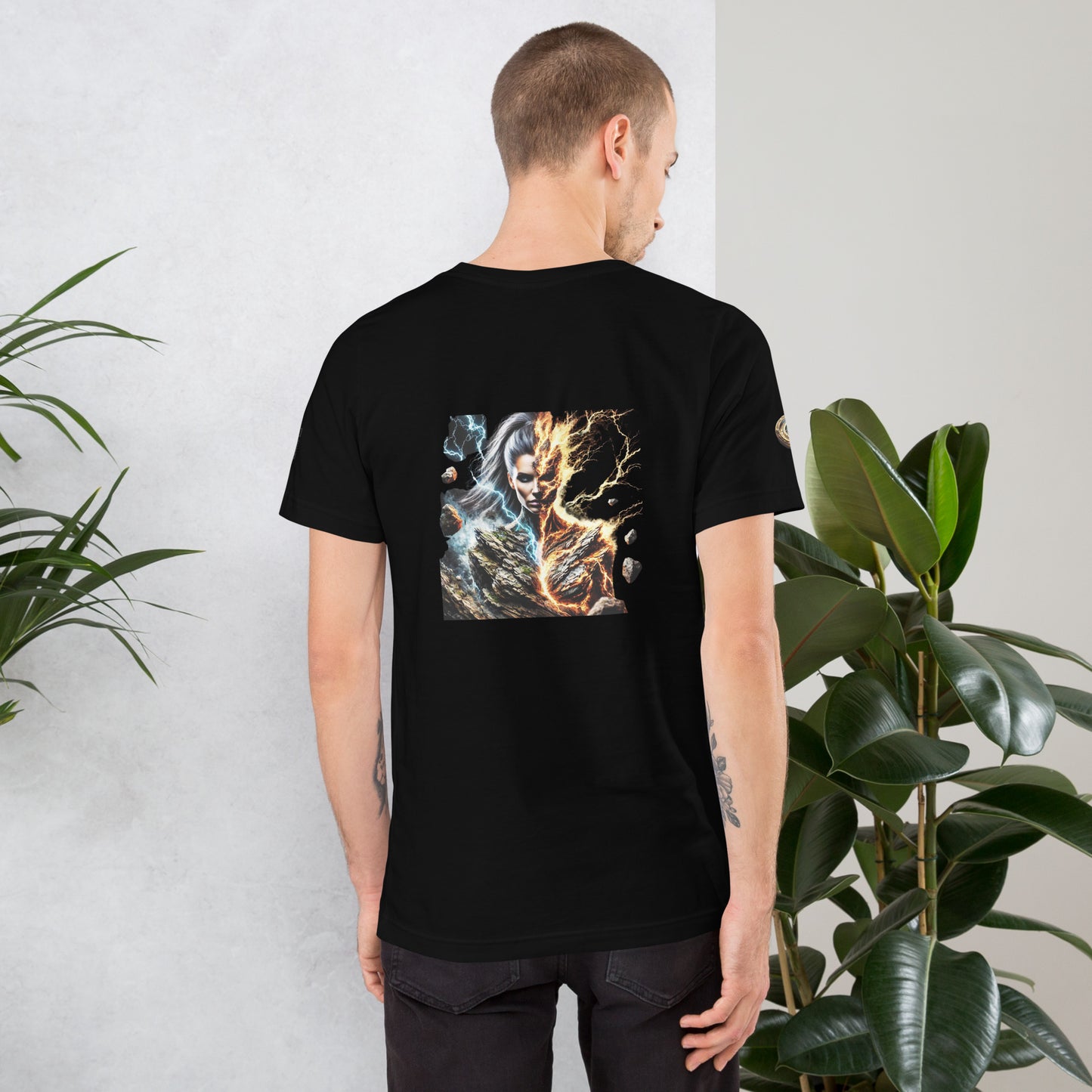 "Elemental Fury – Lightning and Lava Power T-Shirt"