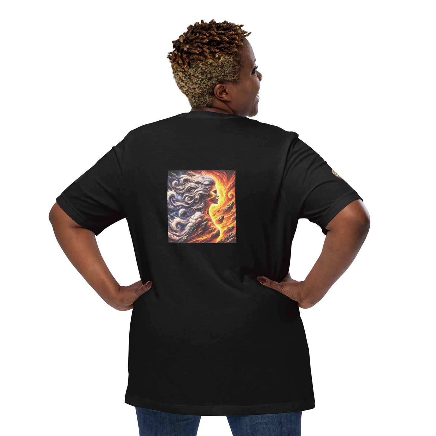 "Cosmic Firestorm - Elemental Goddess T-Shirt"