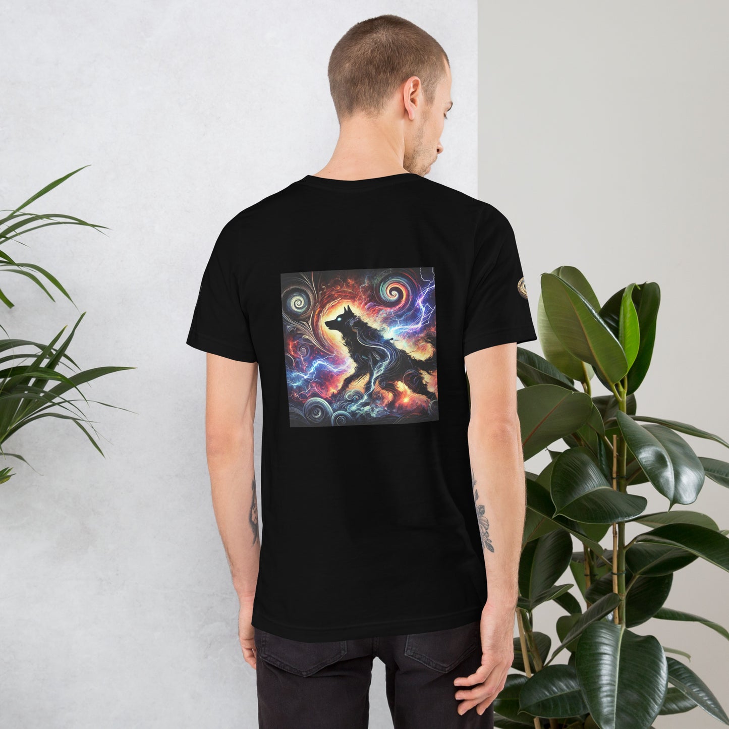 "Ethereal Wolf - Cosmic Storm T-Shirt"