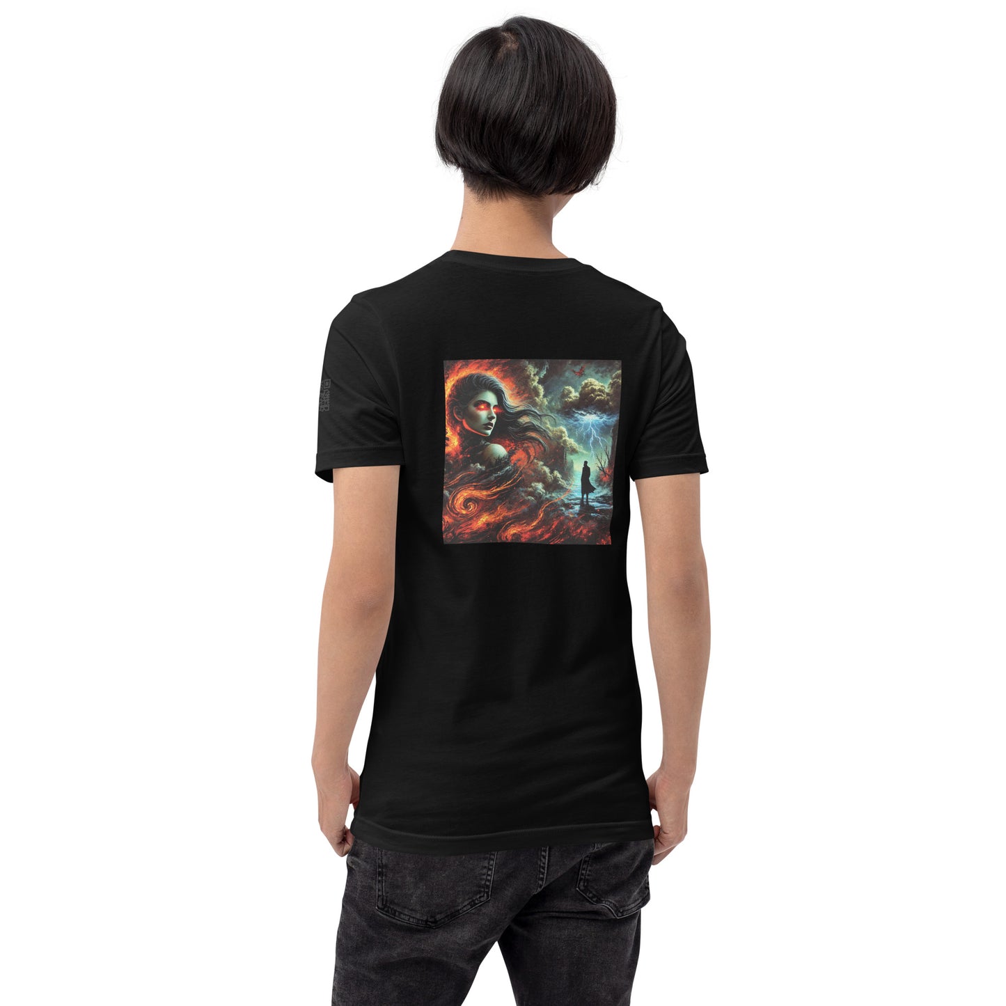 "The Fiery Gaze - Dark Fantasy T-Shirt"