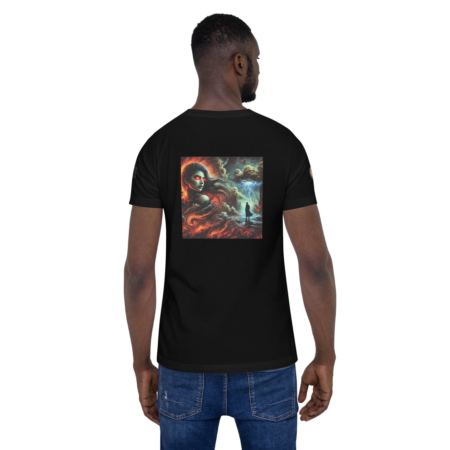 "The Fiery Gaze - Dark Fantasy T-Shirt"