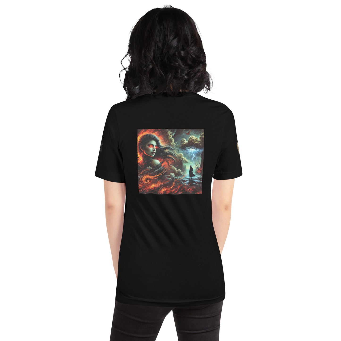 "The Fiery Gaze - Dark Fantasy T-Shirt"