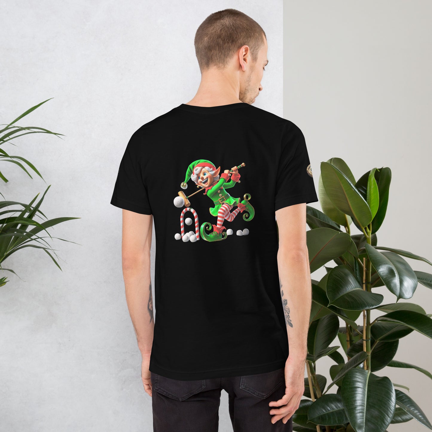 "Croquet Master Elf T-Shirt – A Holiday Game of Fun!"