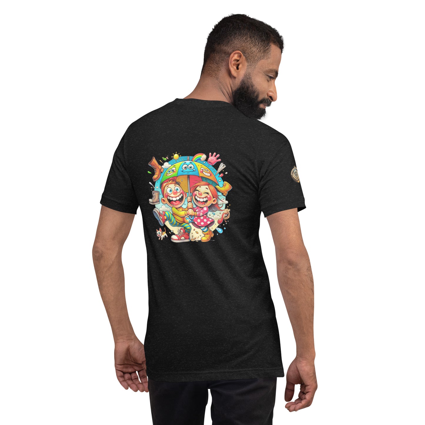 "Umbrella Fun - Joyful Cartoon Adventure Limited Edition T-Shirt"