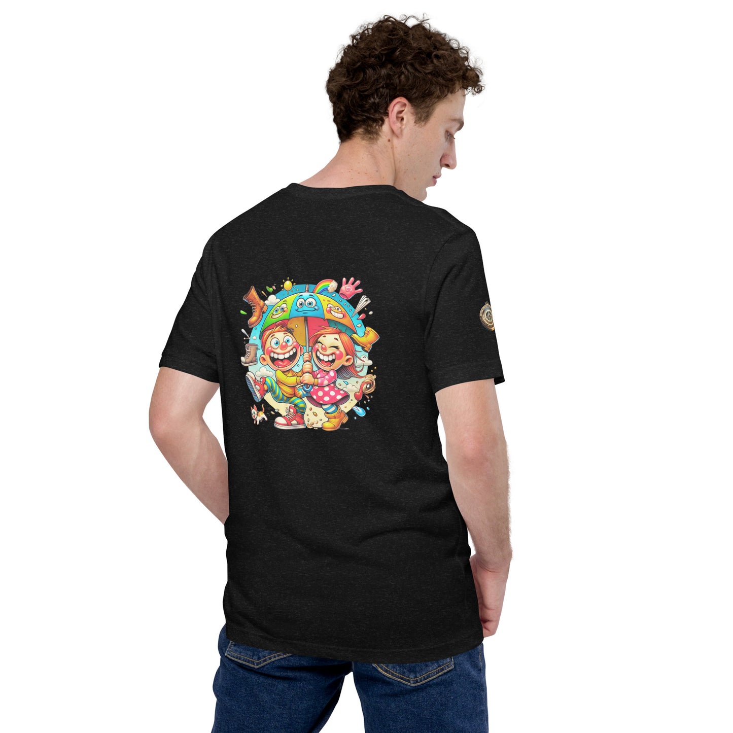 "Umbrella Fun - Joyful Cartoon Adventure Limited Edition T-Shirt"