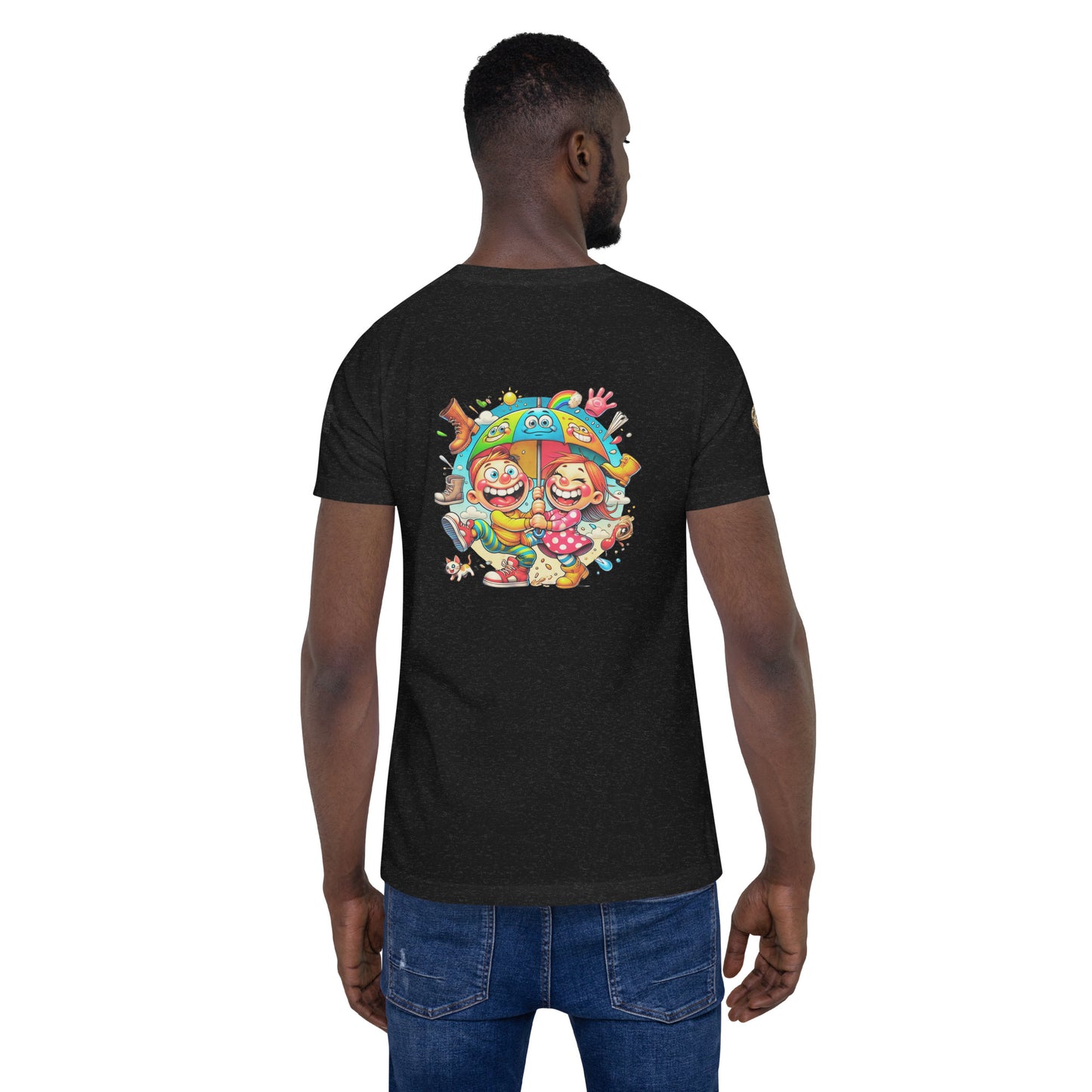 "Umbrella Fun - Joyful Cartoon Adventure Limited Edition T-Shirt"