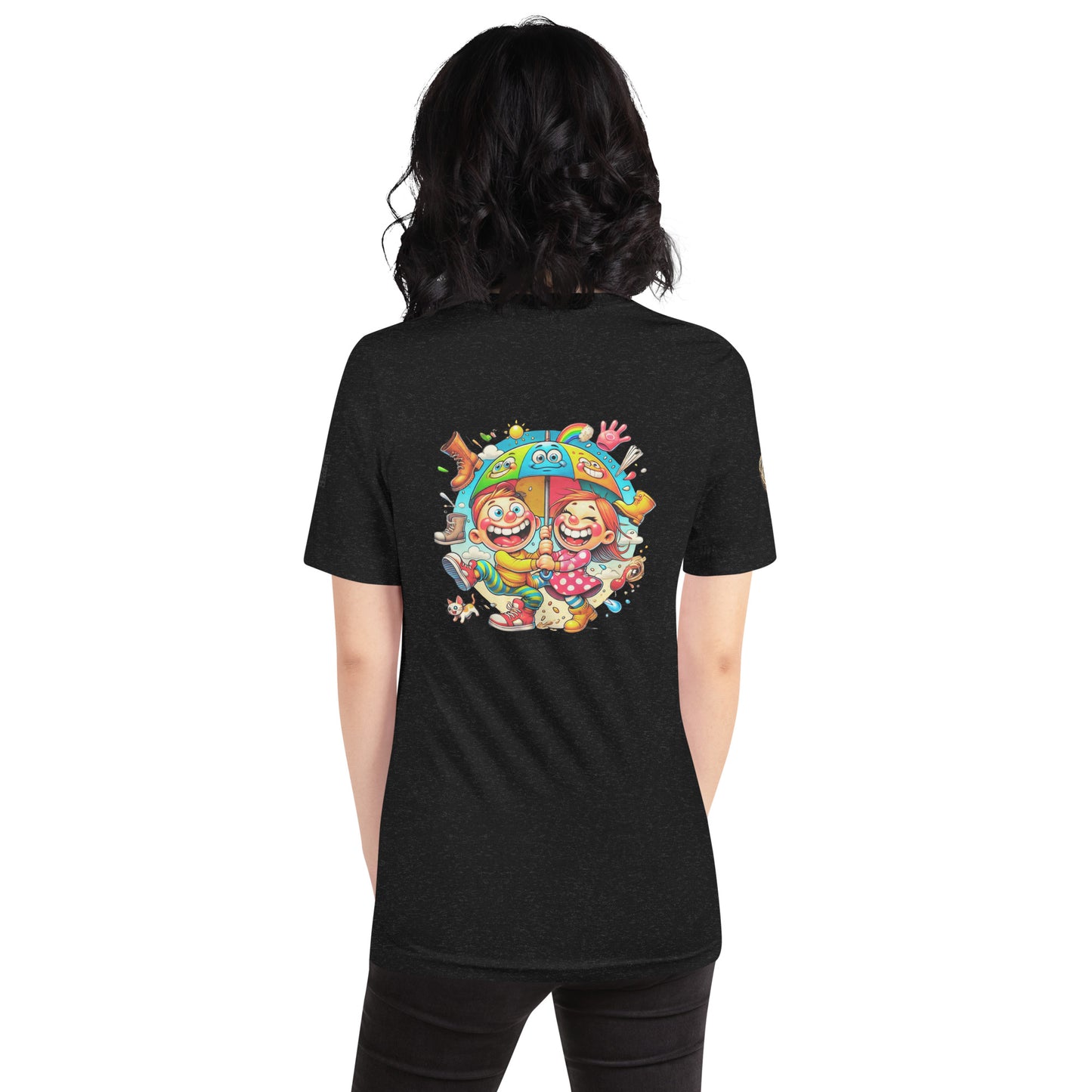 "Umbrella Fun - Joyful Cartoon Adventure Limited Edition T-Shirt"