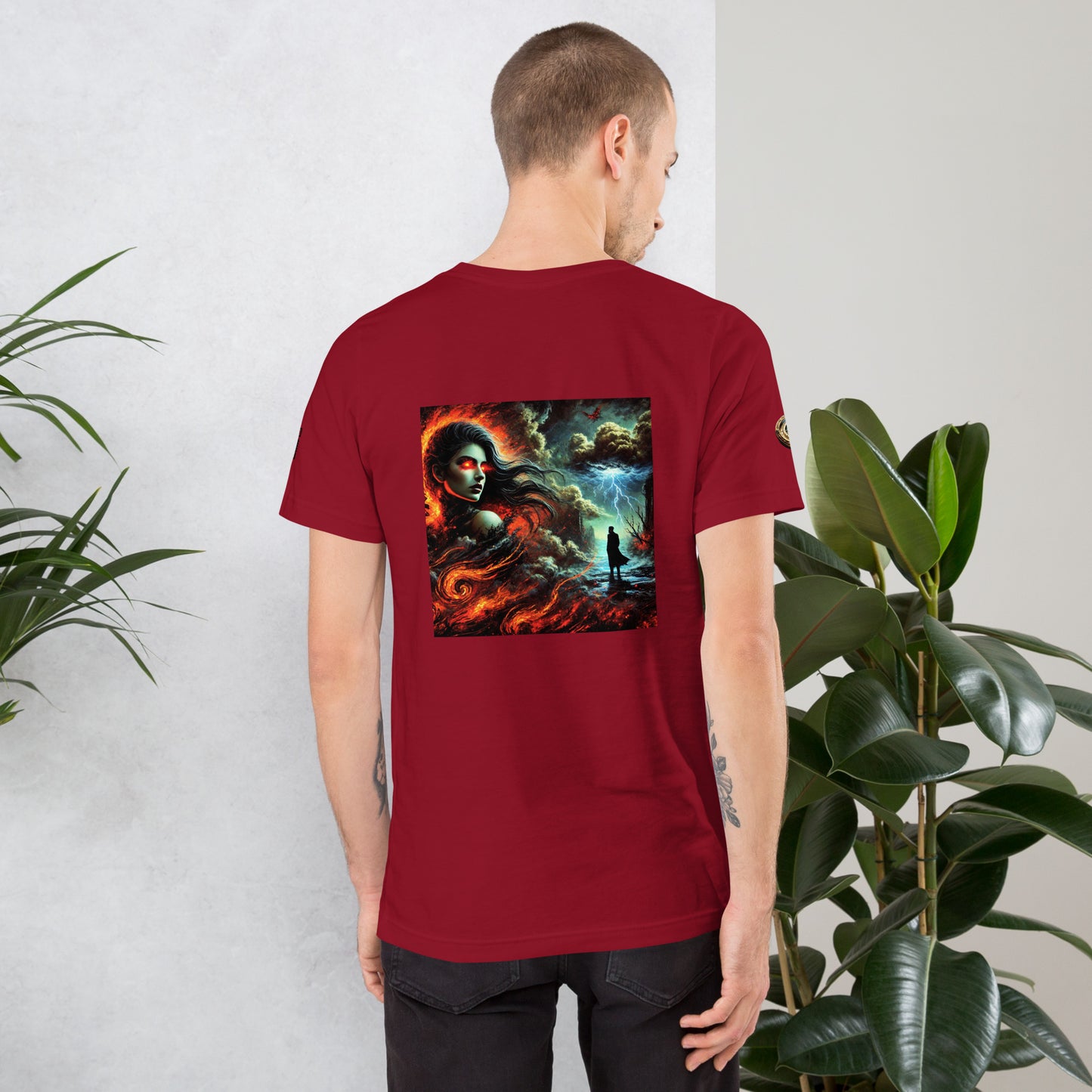 "The Fiery Gaze - Dark Fantasy T-Shirt"