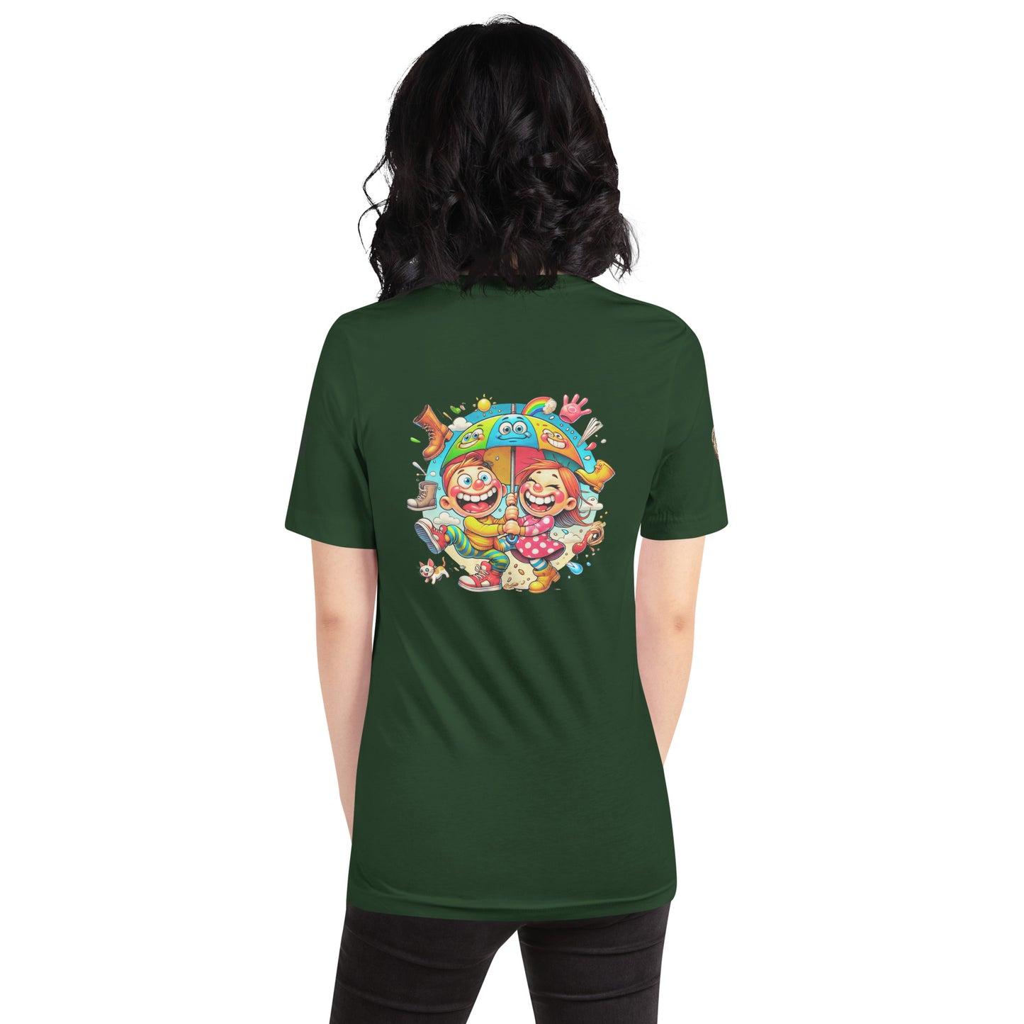 "Umbrella Fun - Joyful Cartoon Adventure Limited Edition T-Shirt"