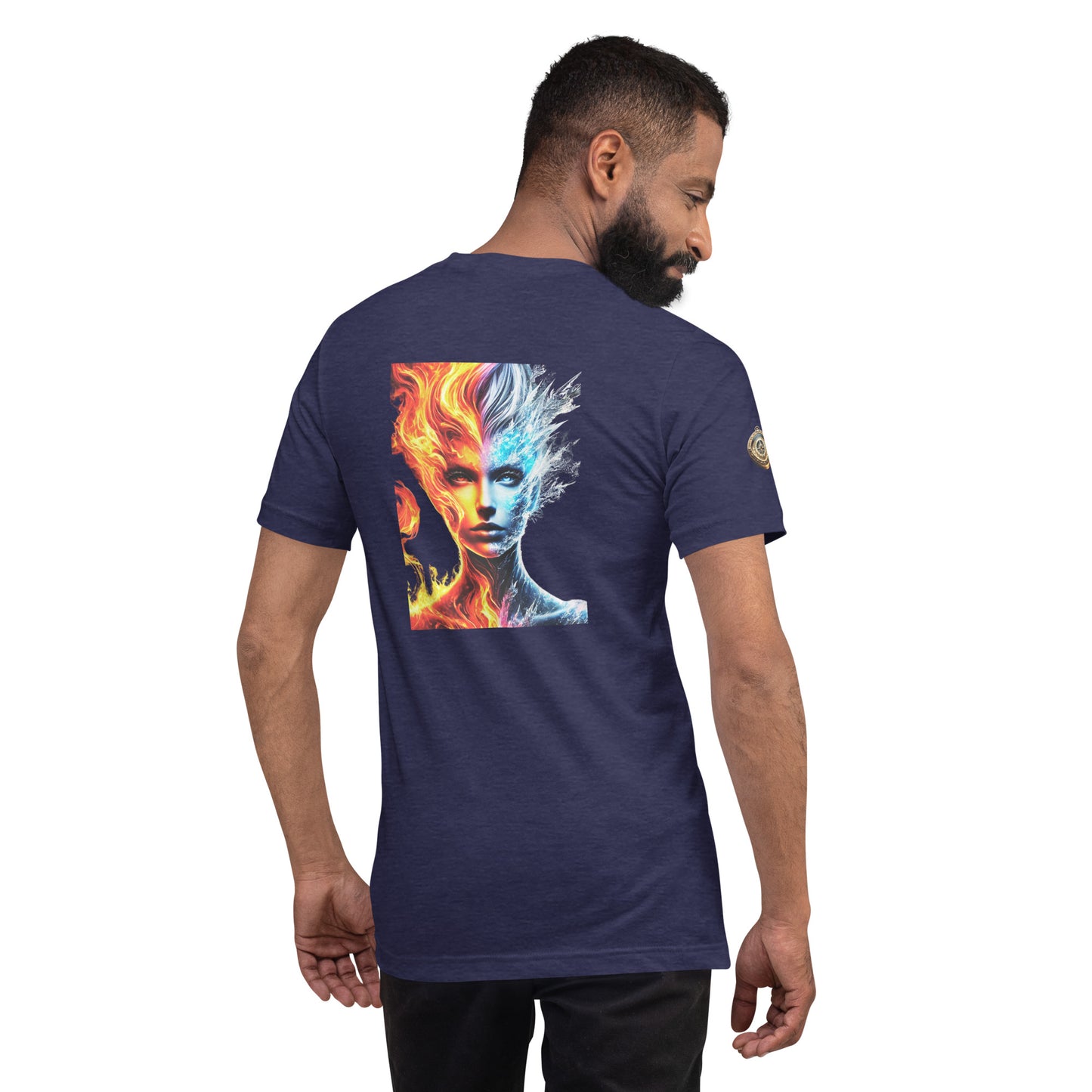 "Fire and Ice – Elemental Contrast T-Shirt"