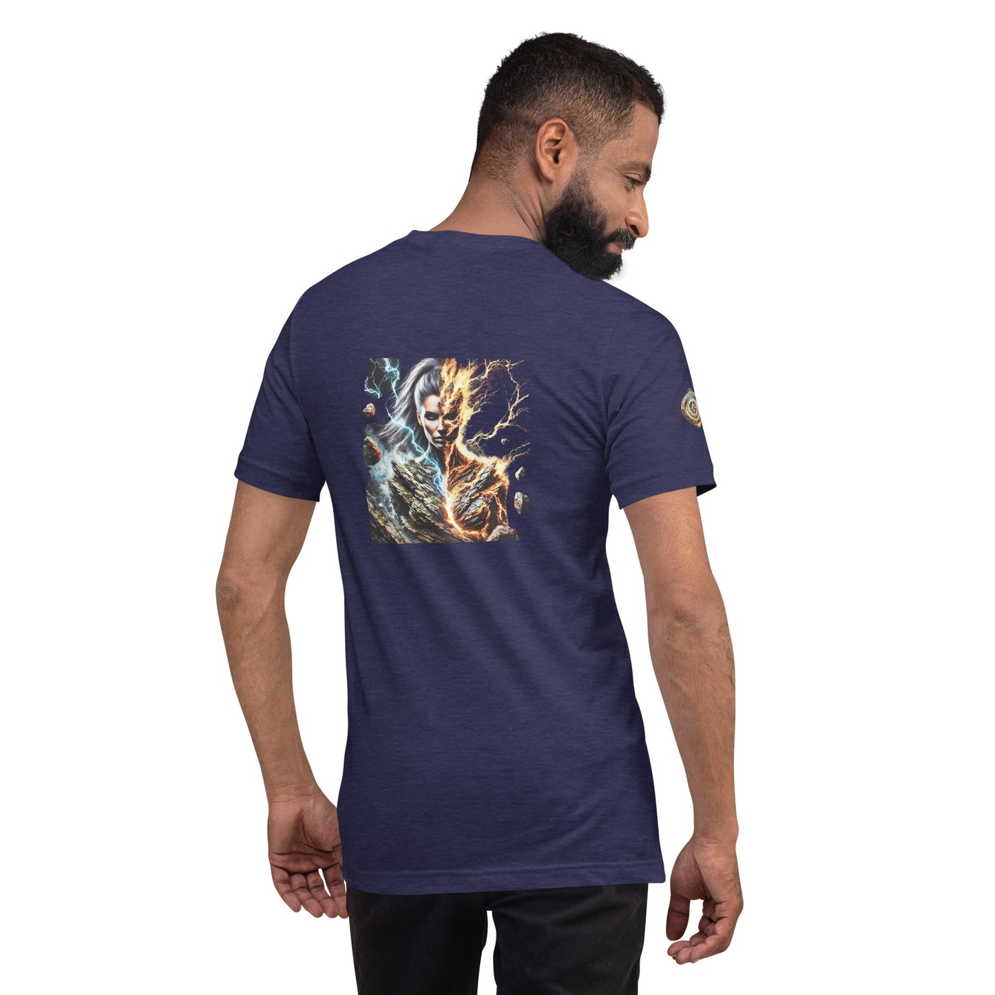 "Elemental Fury – Lightning and Lava Power T-Shirt"