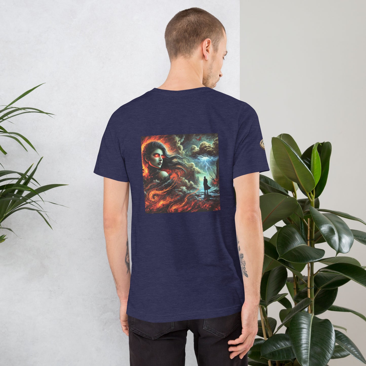 "The Fiery Gaze - Dark Fantasy T-Shirt"