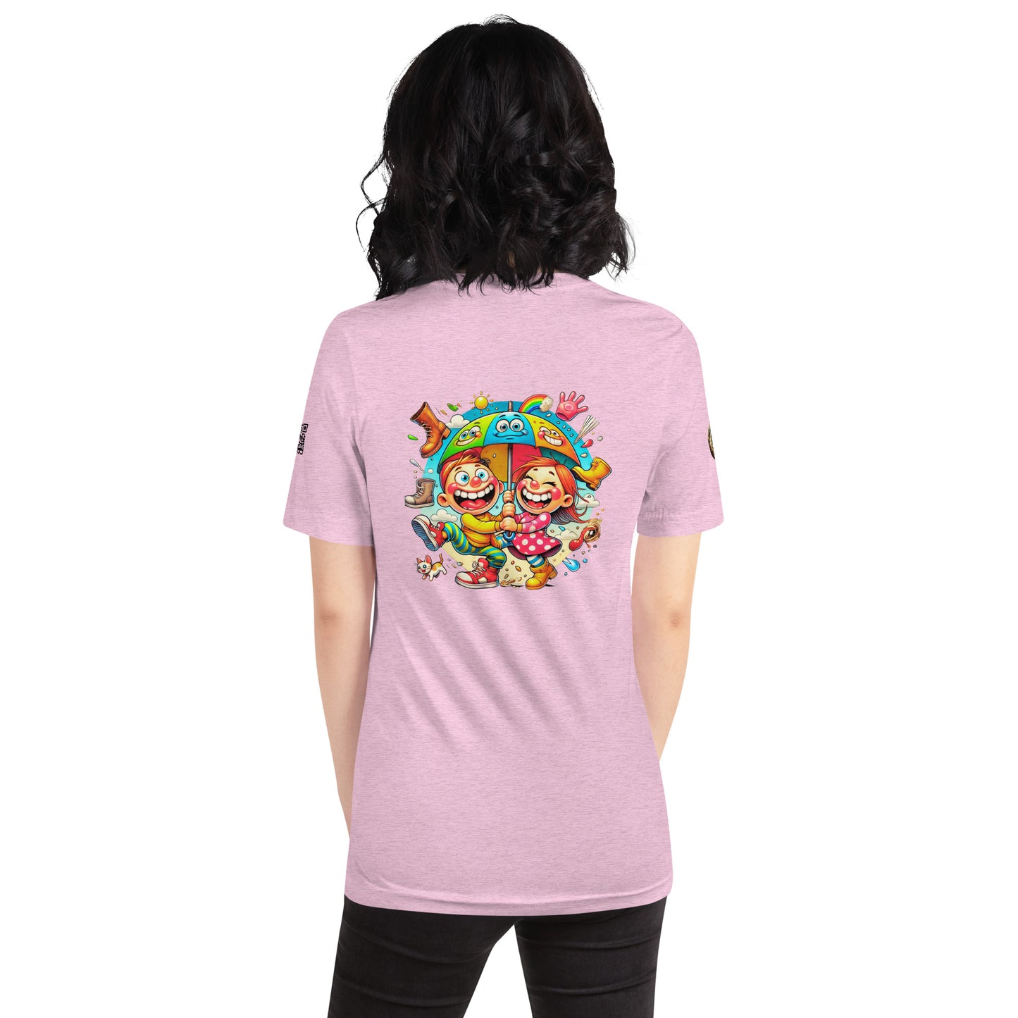 "Umbrella Fun - Joyful Cartoon Adventure Limited Edition T-Shirt"