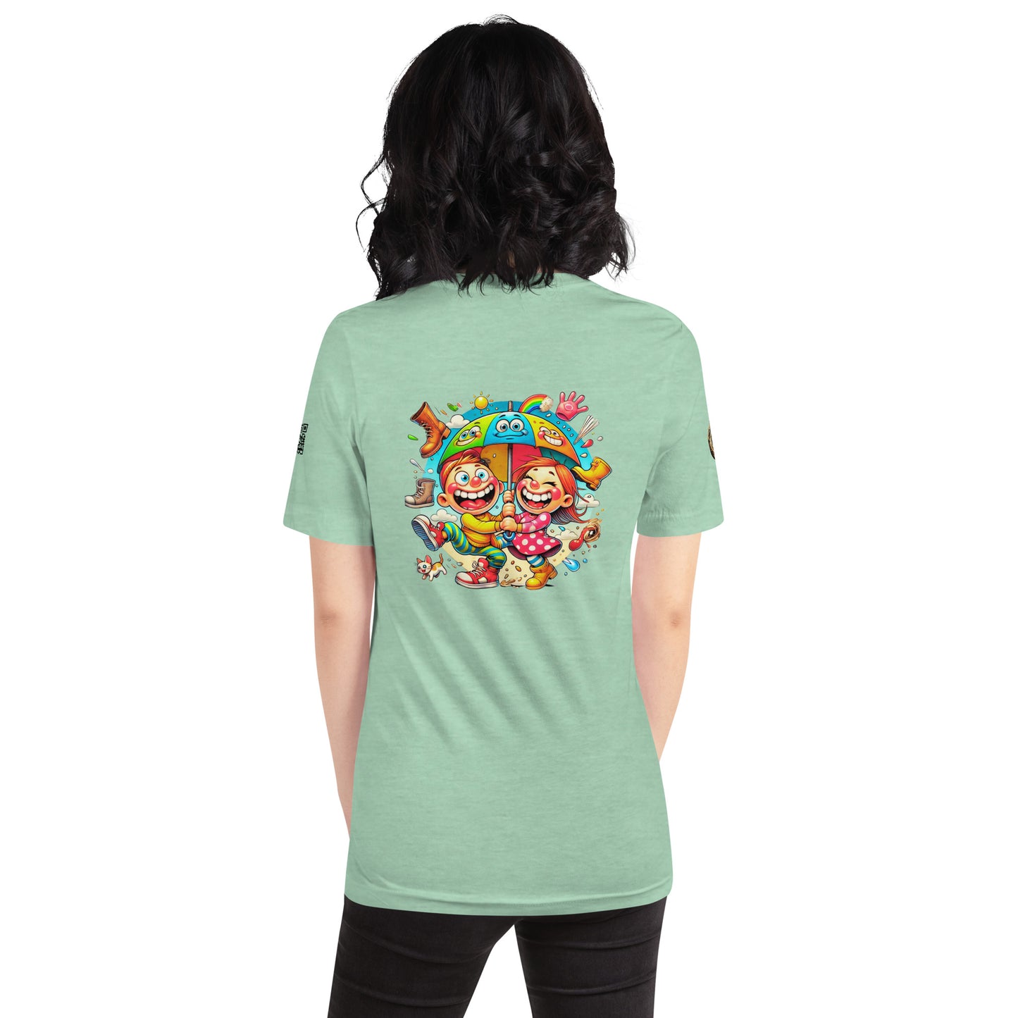 "Umbrella Fun - Joyful Cartoon Adventure Limited Edition T-Shirt"