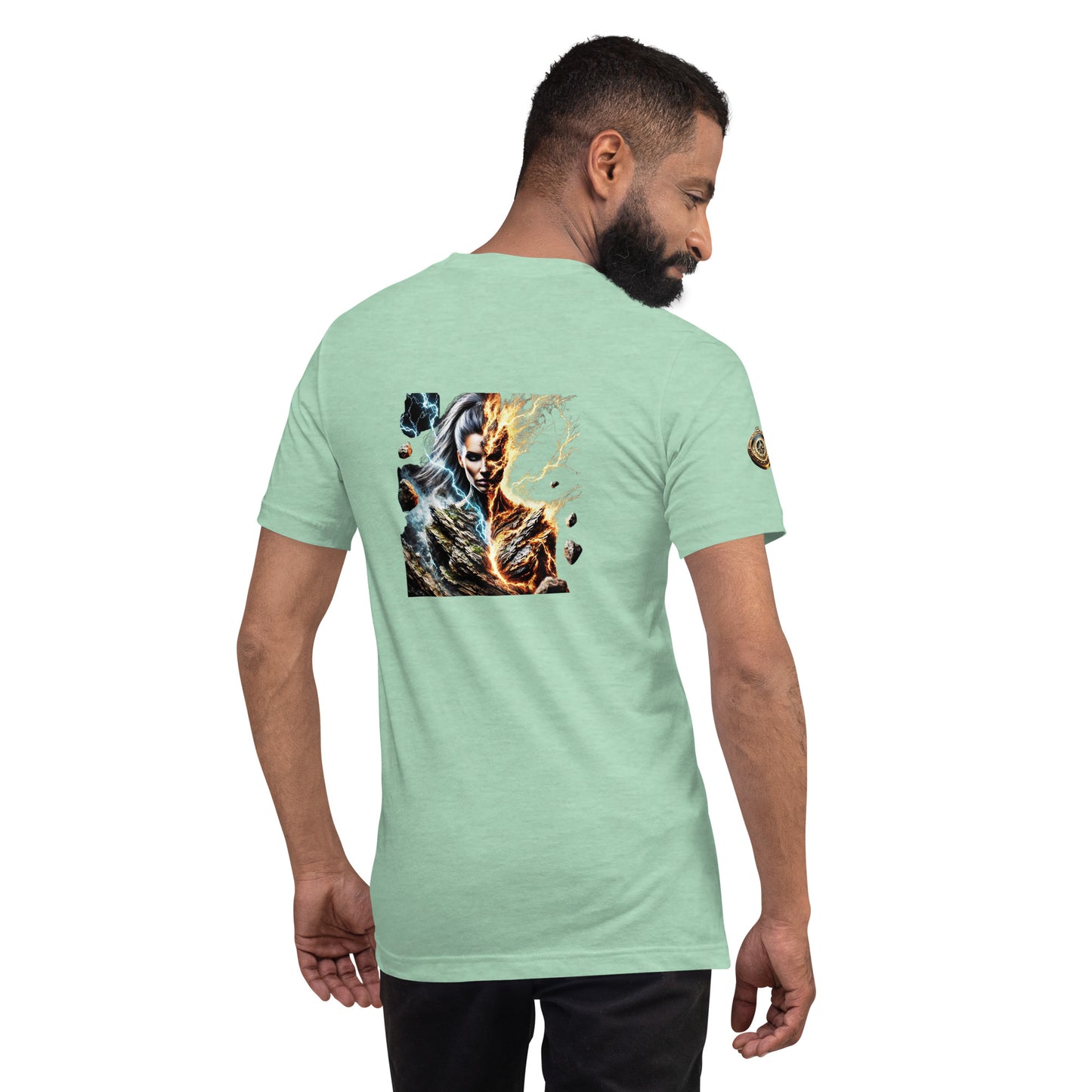 "Elemental Fury – Lightning and Lava Power T-Shirt"