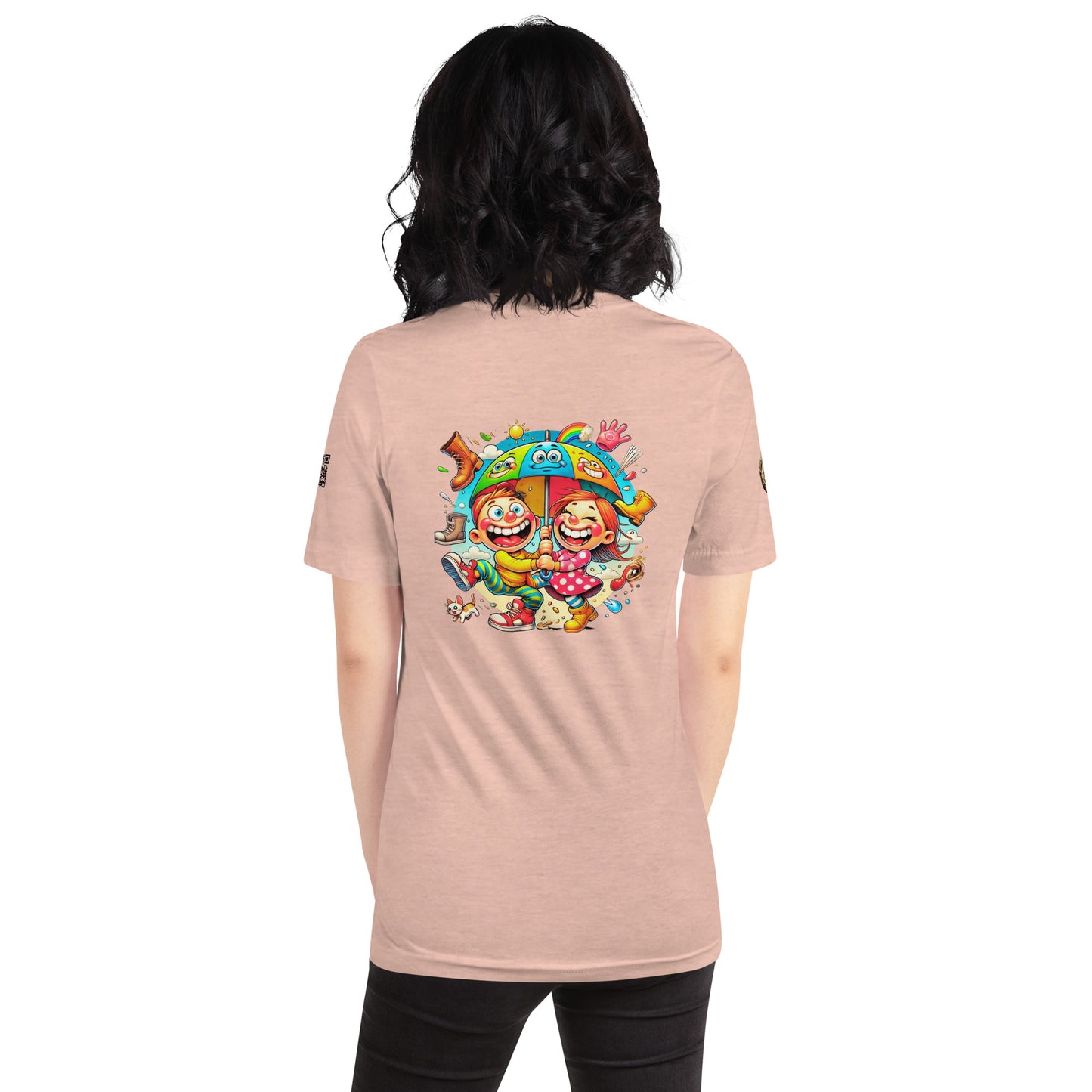 "Umbrella Fun - Joyful Cartoon Adventure Limited Edition T-Shirt"