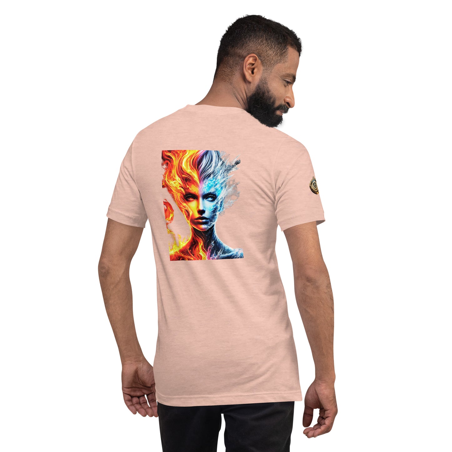 "Fire and Ice – Elemental Contrast T-Shirt"