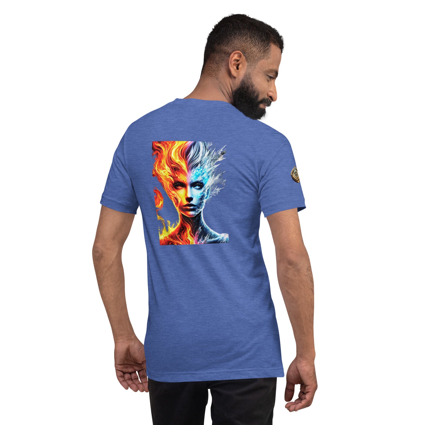 "Fire and Ice – Elemental Contrast T-Shirt"