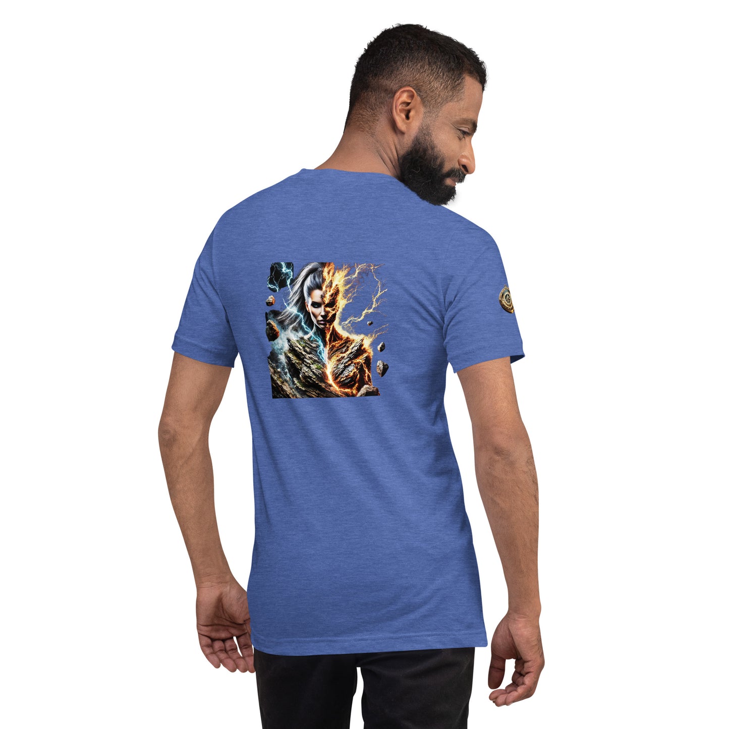 "Elemental Fury – Lightning and Lava Power T-Shirt"