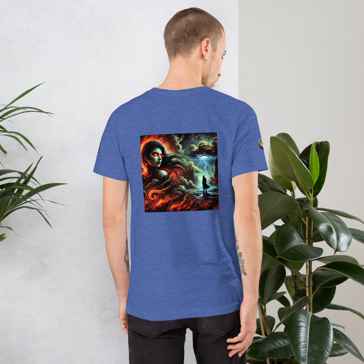 "The Fiery Gaze - Dark Fantasy T-Shirt"