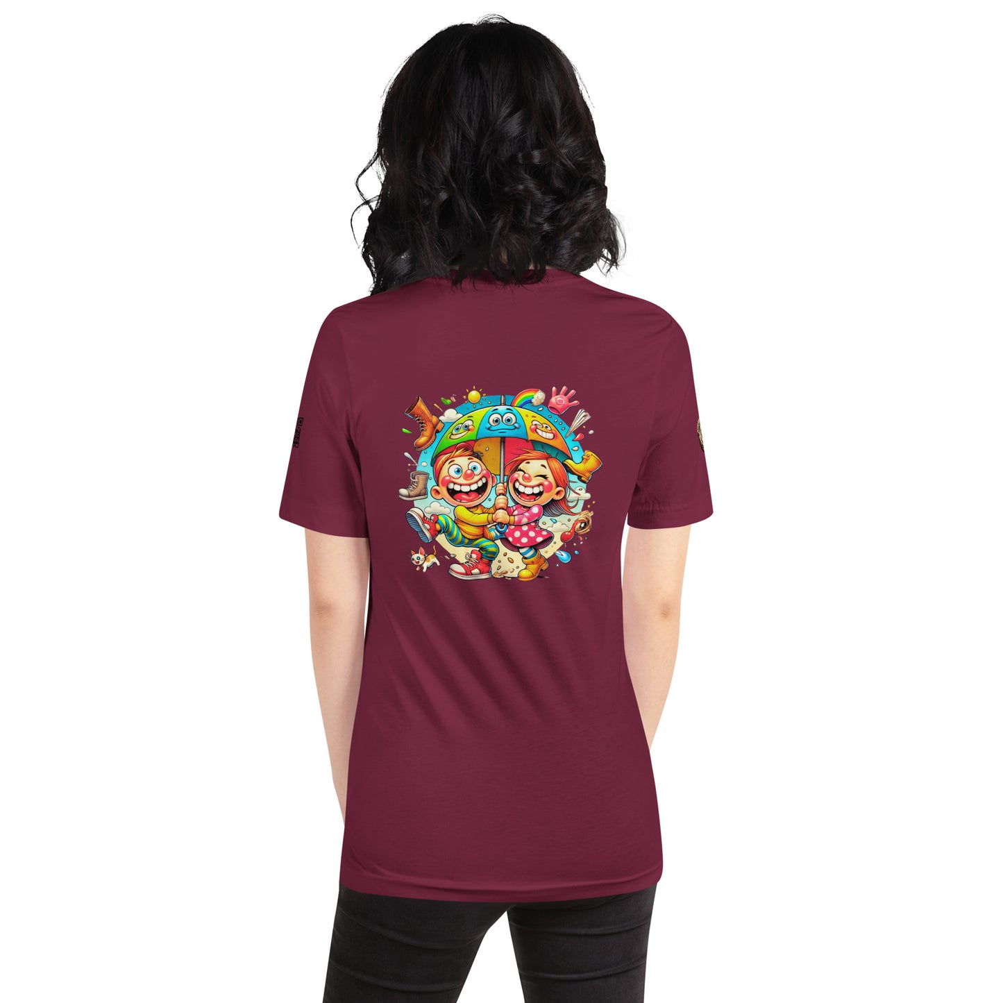 "Umbrella Fun - Joyful Cartoon Adventure Limited Edition T-Shirt"