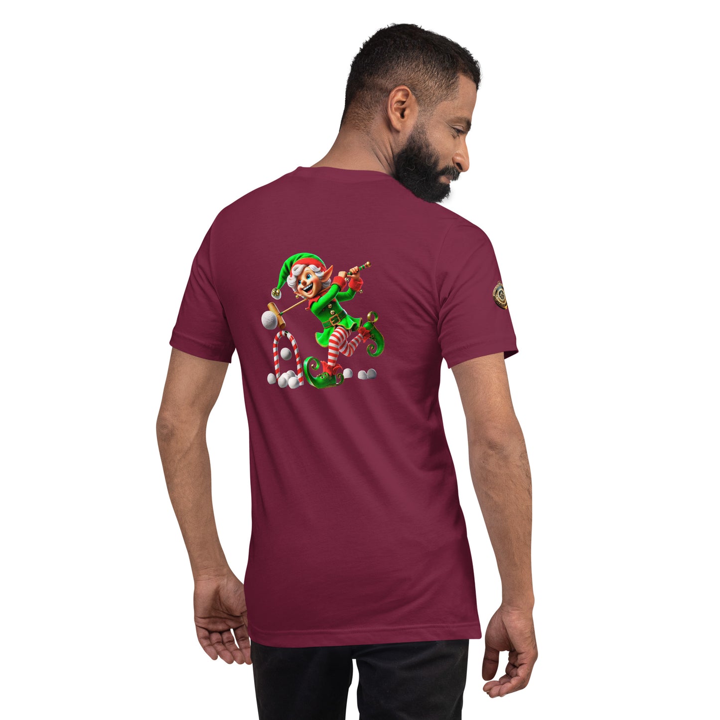 "Croquet Master Elf T-Shirt – A Holiday Game of Fun!"