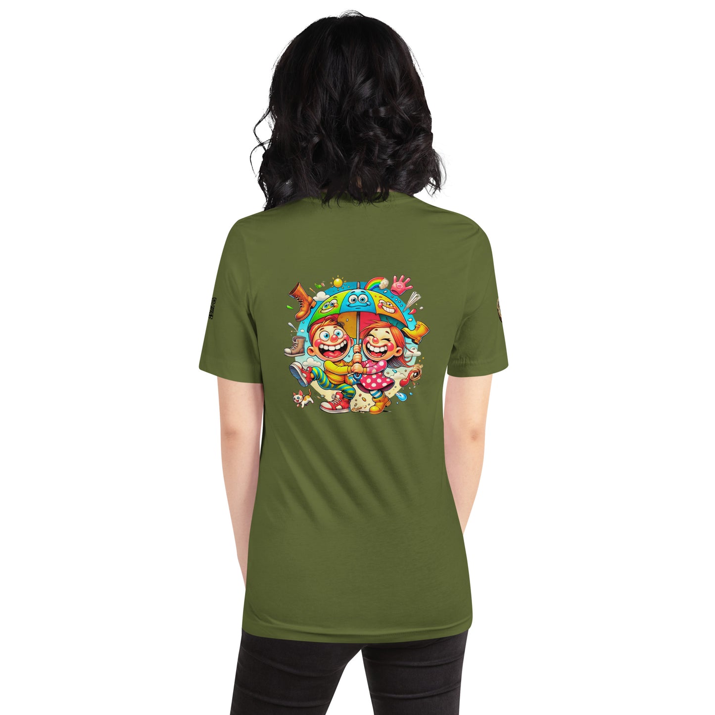 "Umbrella Fun - Joyful Cartoon Adventure Limited Edition T-Shirt"