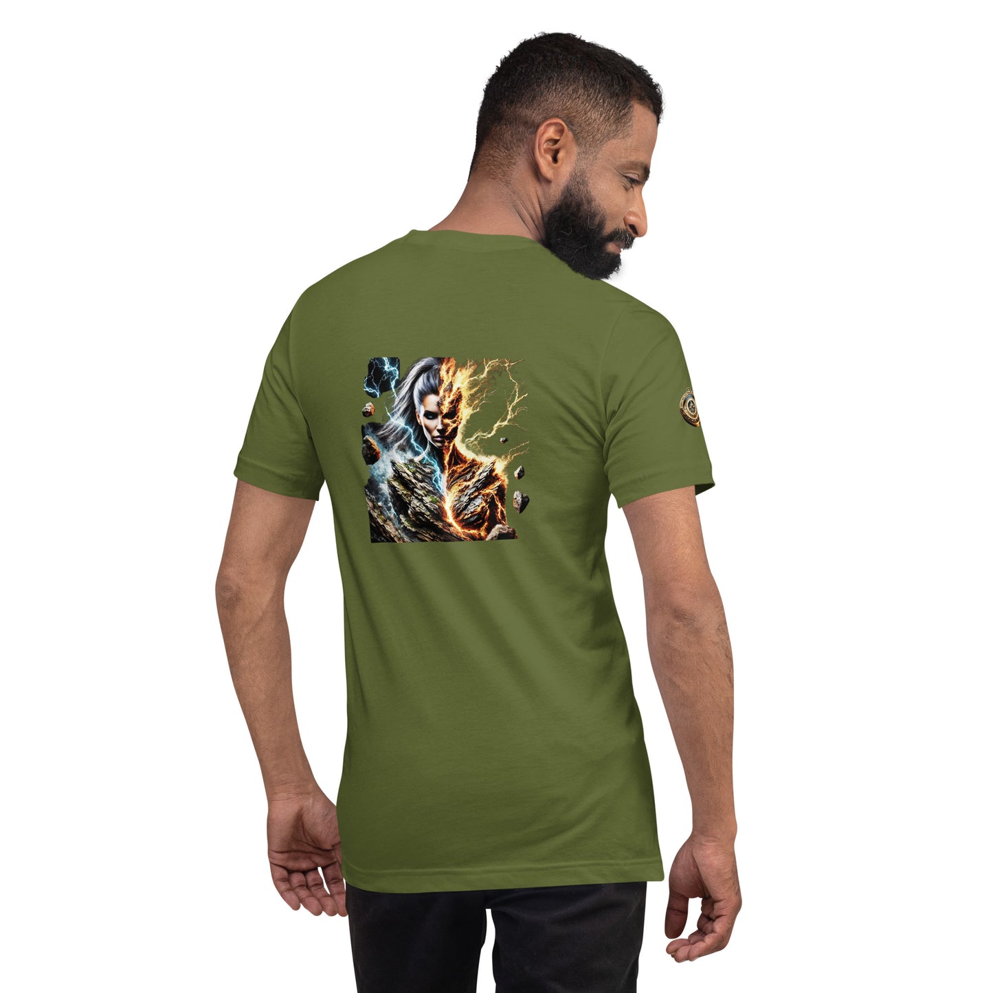 "Elemental Fury – Lightning and Lava Power T-Shirt"