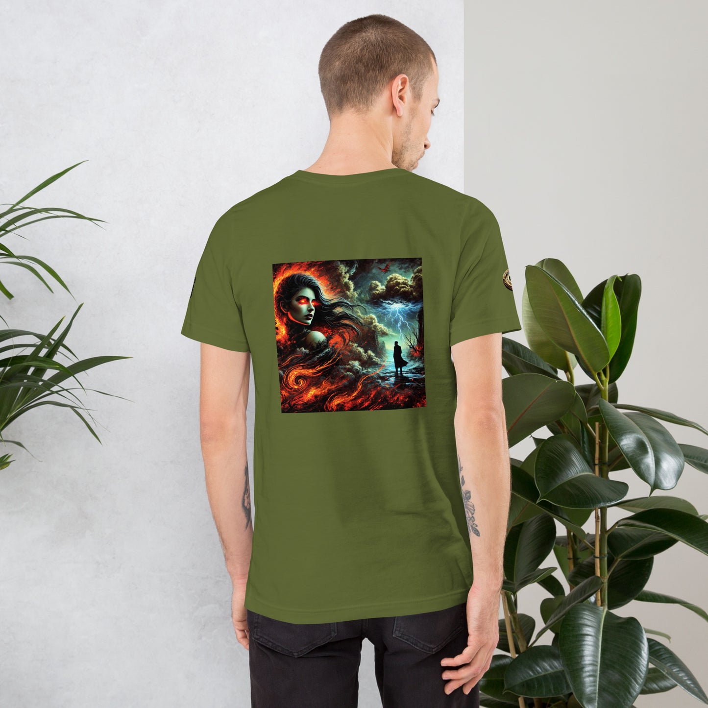 "The Fiery Gaze - Dark Fantasy T-Shirt"