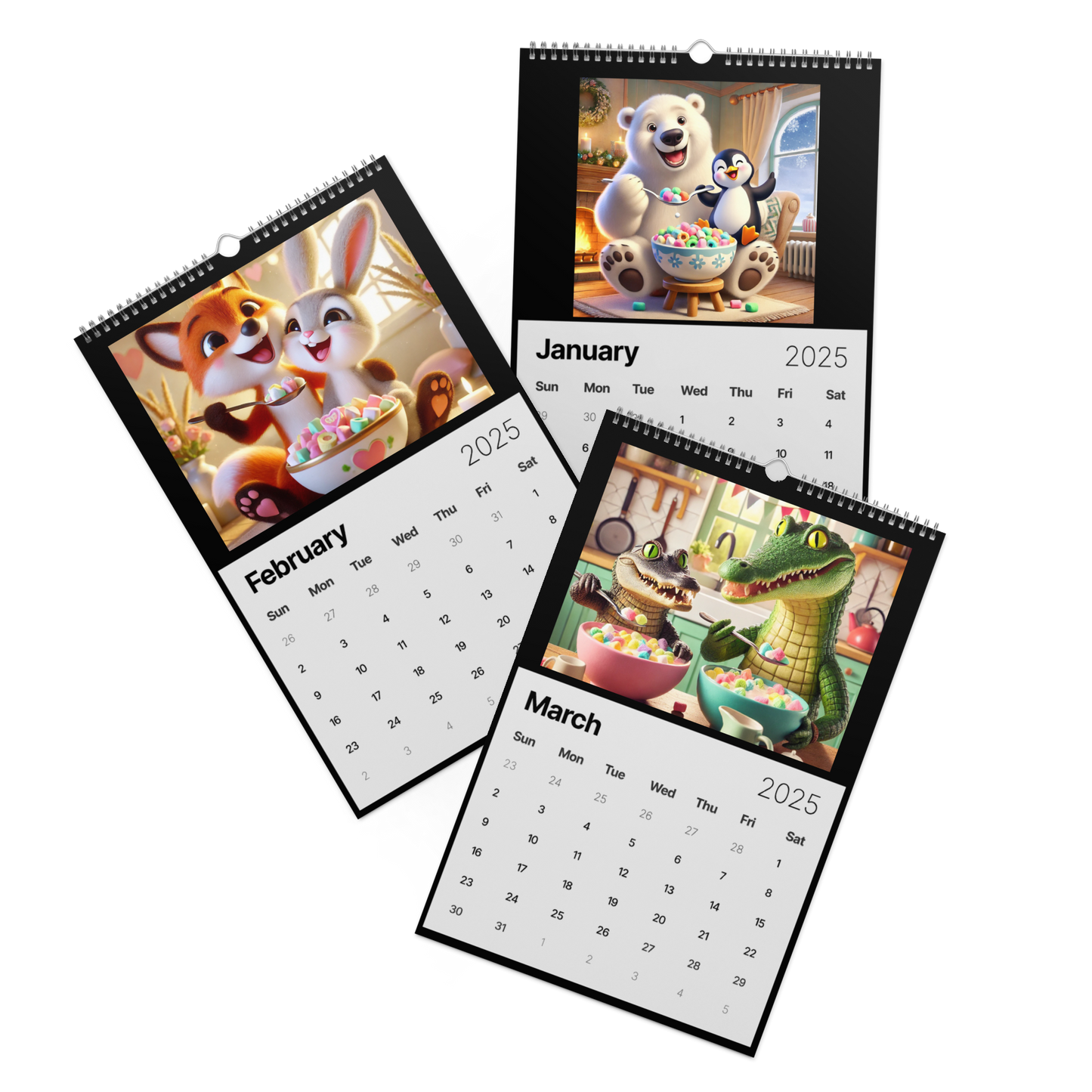 "Whimsical Breakfast Friends: A 2025 Calendar' AIC Exclusive"